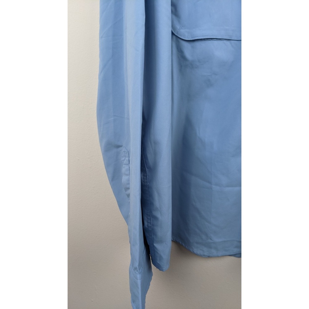 L.L.β Bean Men's XXL Blue NylonβBlend Vented Fishing Shirt β Outdoor Utility - Picture 12 of 16